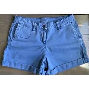 Land'N Sea Womens Size 2 Blue‎ Cotton Blend Shorts Cuffed Preppy